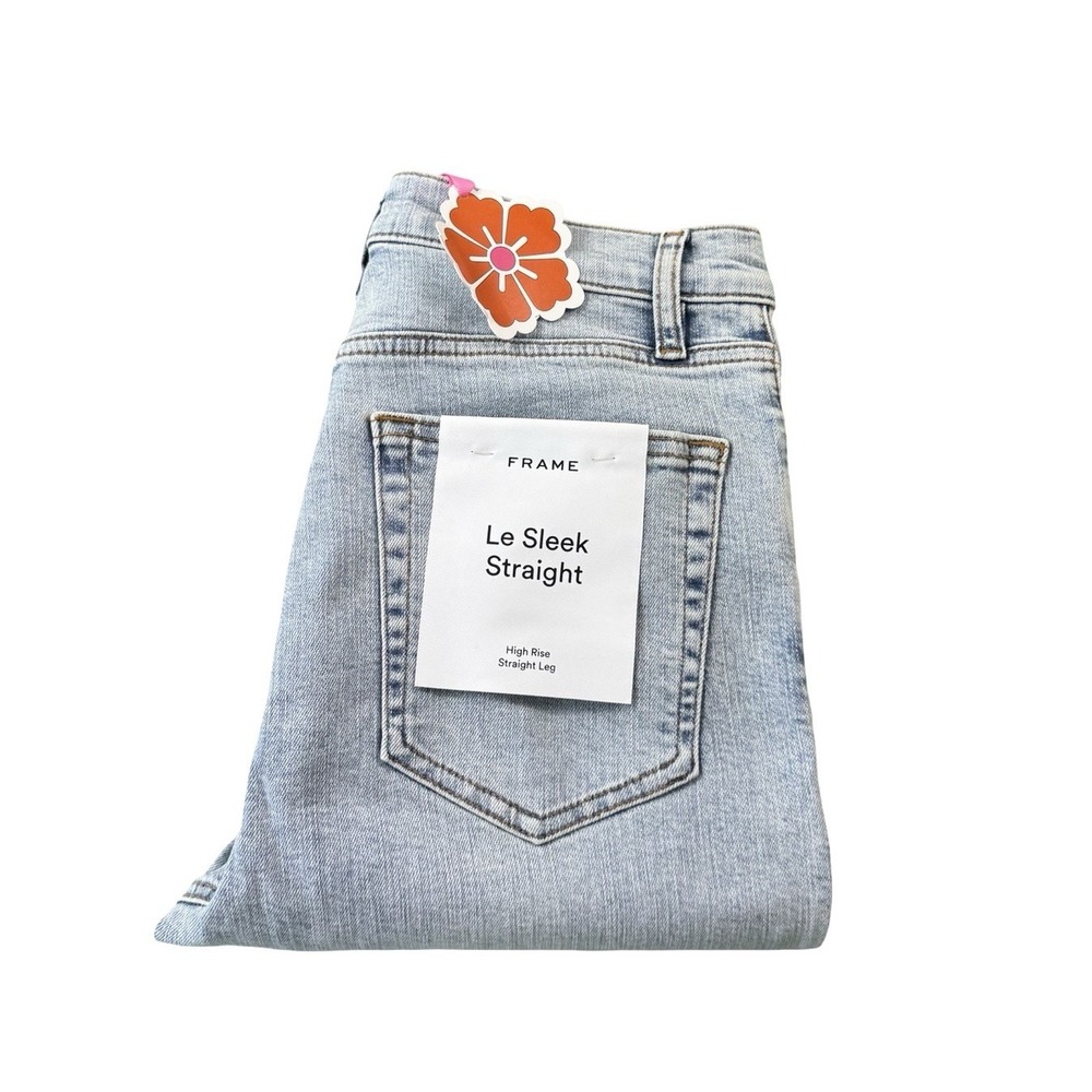 FRAME Le Sleek Straight Lightwash Womens Jeans Size 29x28 NWT LSLS814